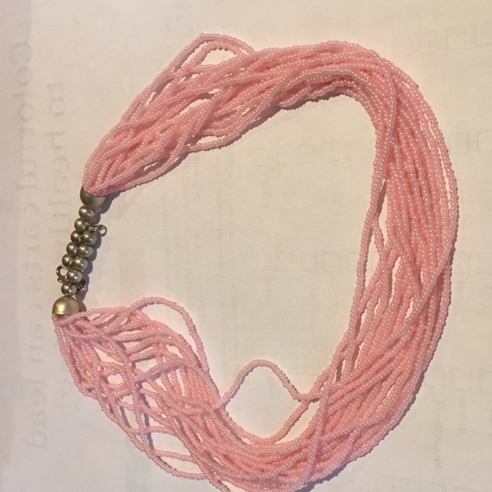 Pink beaded necklace